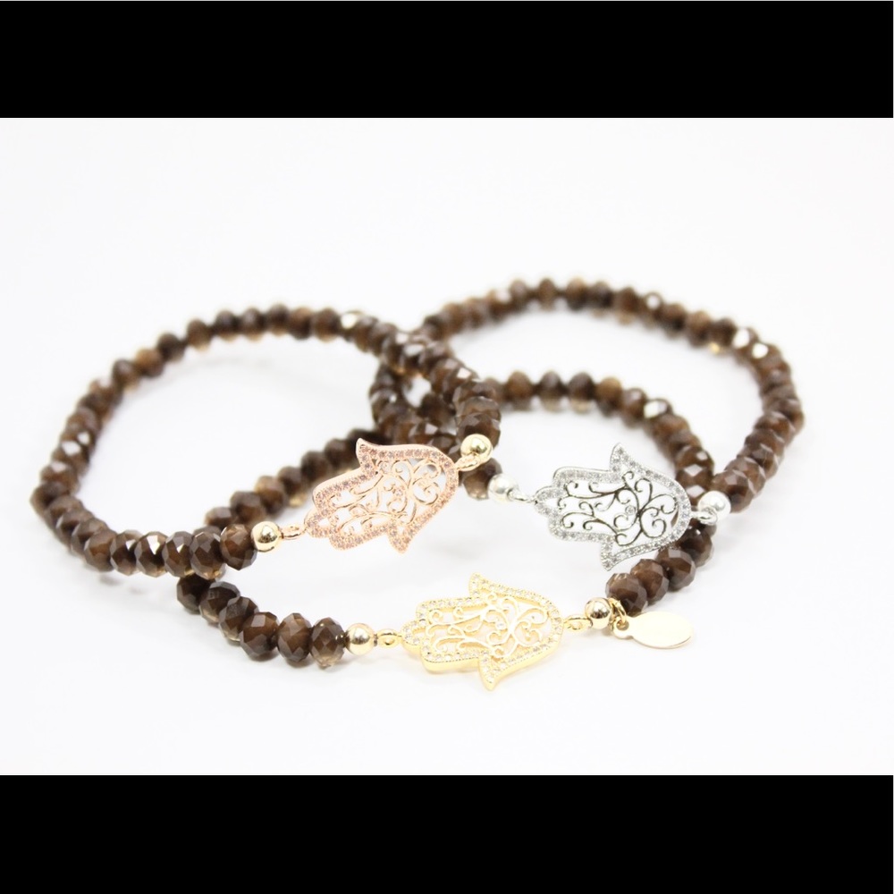 Hamsa Crystal Bracelet - Picture 3 of 4